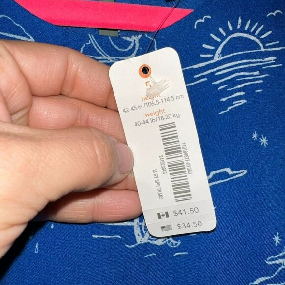 GYMBOREE Girls Mermaid Print Summer Dress Girls Size 5 - Picture 5 of 6